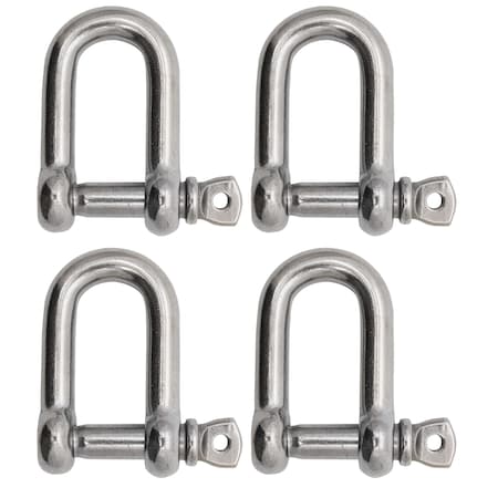 Extreme Max 3006.8239.4 BoatTector Stainless Steel D Shackle - 5/16, 4-Pack